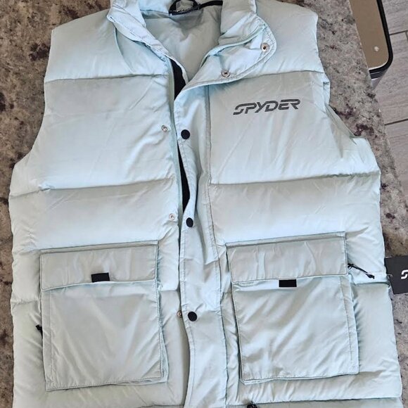 Spyder Down Vest pastel blue, Medium - Picture 9 of 11